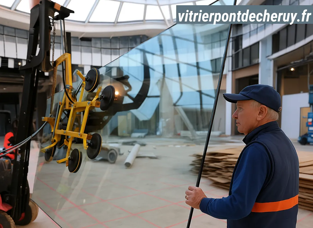 Remplacement de vitrine magasin Pont-de-Chéruy